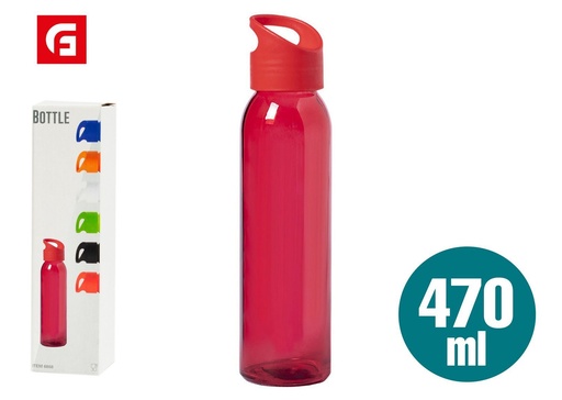 [188210070] Botella de cristal sin BPA 470ML color rojo - Productos de vidrio y cerámica