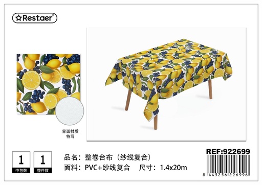 [922699] Mantel de rollo 1.4*20 m - Mantelería y decoración de mesa