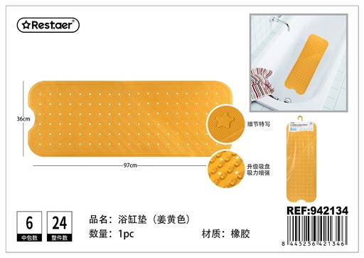 [942134] Alfombrilla para bañera rectangular alargada 36 x 97 cm 
