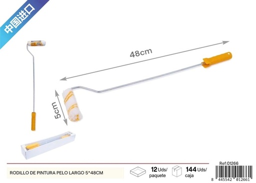 [01266] Rodillo de pintura pelo largo 5*48 cm - Utensilios de pintura y ferretería