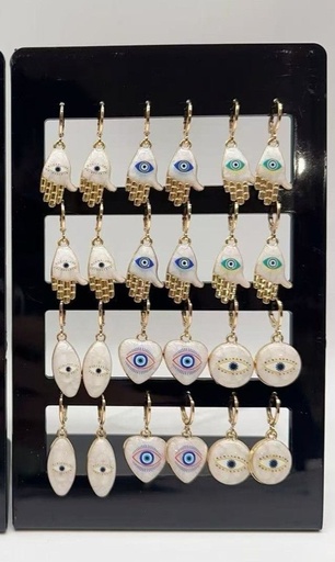 [ED1134] Pendientes 12 piezas ED1134 NS - Joyería y accesorios