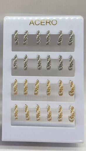 [ED093] Pendientes 12 piezas ED-093 NS - Joyería y accesorios