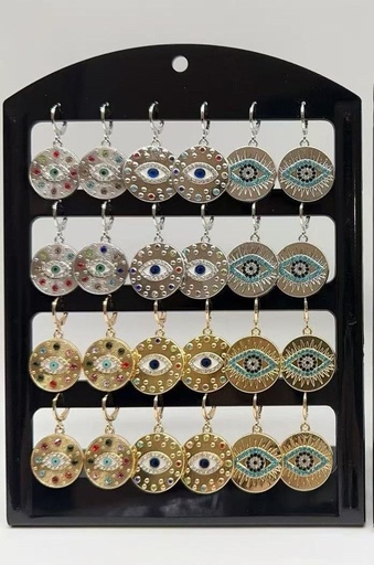 [ED1133] Pendientes 12 piezas ED1133 NS - Joyería y accesorios