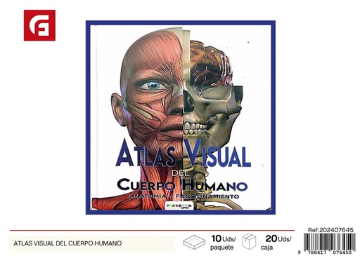 [202407645] Atlas visual del cuerpo humano - Material escolar y libros de anatomía