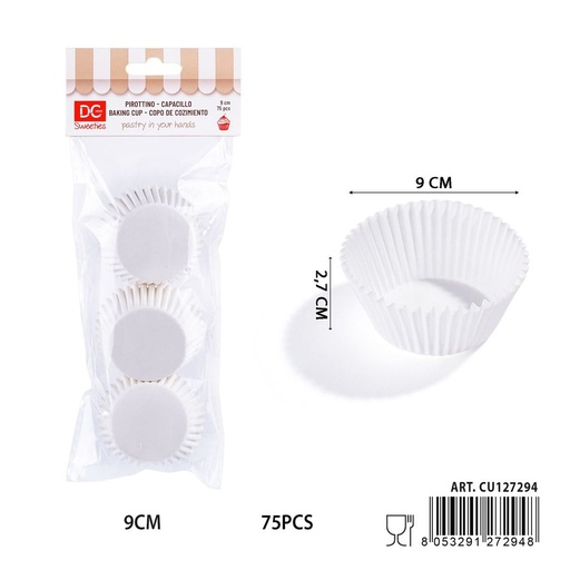[0243273] Moldes de papel para magdalenas 4 cm 75pz - Utensilios de repostería y horneado
