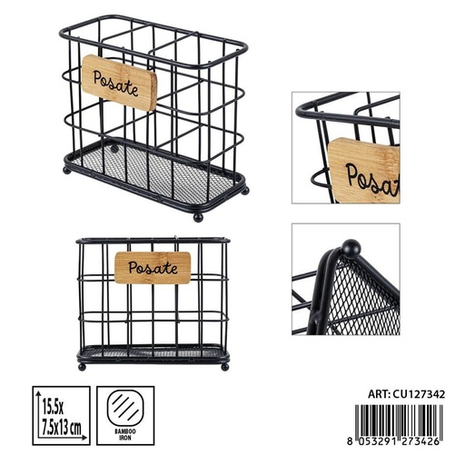 [0243462] Porta cubiertos 15.7x7.7x13.3cm - Accesorios de cocina y organización