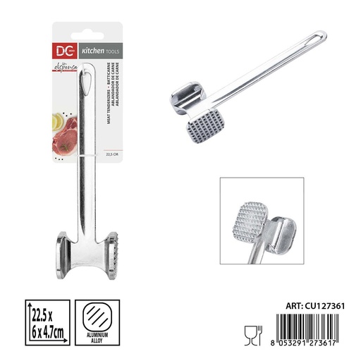 [0243577] Martillo de carne de aluminio DC Casa 22.5x6x4.7 cm - Herramientas para cocina y accesorios