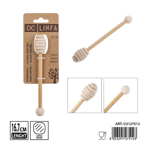 [0243668] Cuchara de miel de 16.7cm - Accesorios de cocina de madera