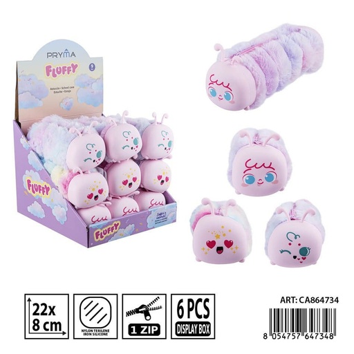 [0240911] Estuche peluche Pryma 22x8 cm - Estuches para lápices y mochilas
