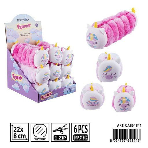 [0240910] Estuche peluche Pryma 22x8 cm - Estuches para lápices y mochilas