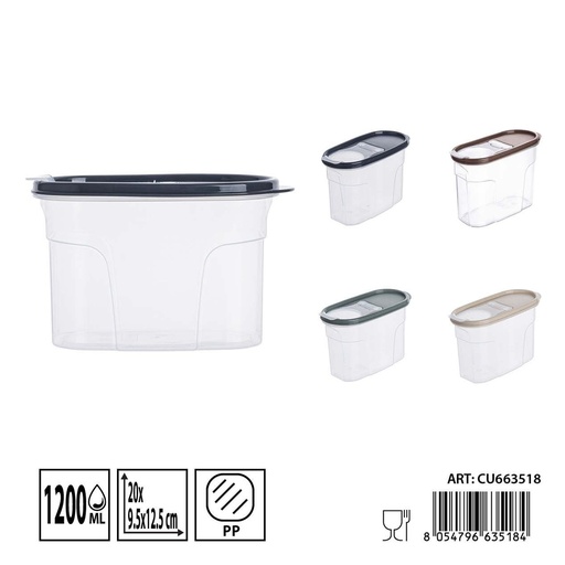 [0244867] Contenedor para alimentos 1200 ml - Almacenamiento plástico y recipientes