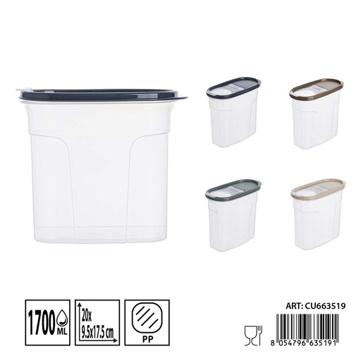 [0244868] Contenedor para alimentos 1700 ml - Almacenamiento plástico y recipientes