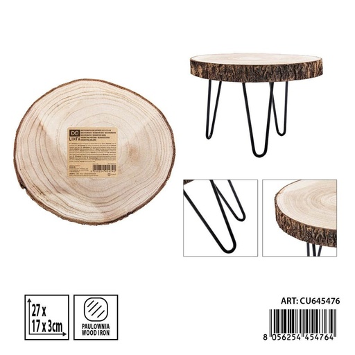 [0239770] Base decorativa con soporte de madera 27X17X3 cm - Accesorios de cocina y madera