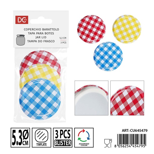 [0240281] Tapas de metal para botes 53 mm - Accesorios de cocina y almacenamiento
