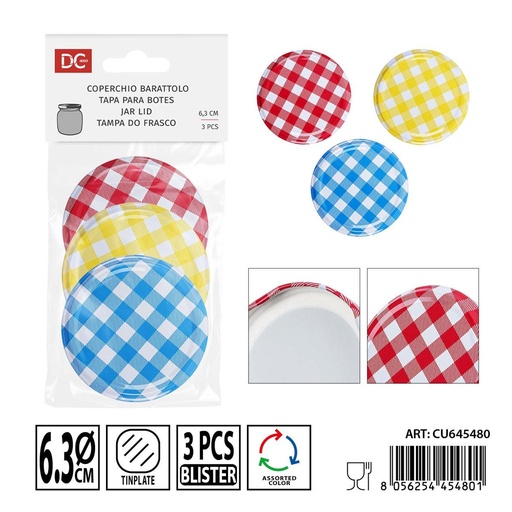 [0240282] Tapas de metal para botes 63 mm - Accesorios de cocina y almacenamiento