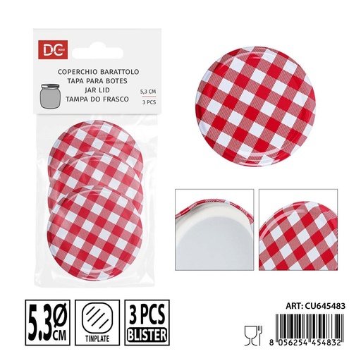 [0240285] Tapas de metal para botes 53 mm - Accesorios de cocina y almacenamiento