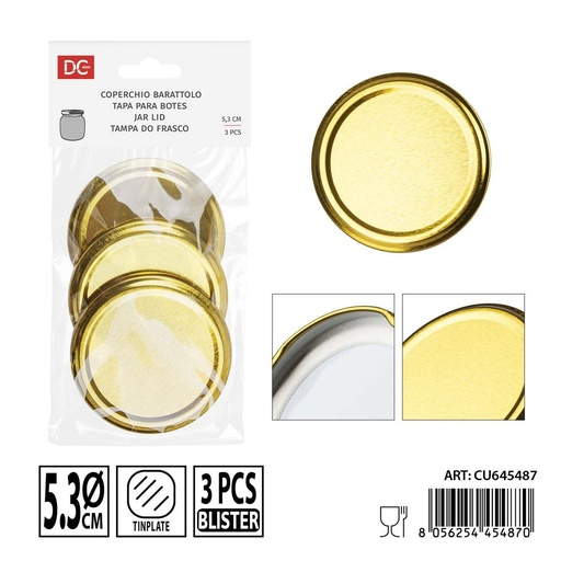 [0240289] Tapas de metal para botes 53 mm - Accesorios de cocina y almacenamiento