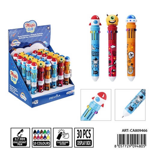 [0238797] Bolígrafo multicolor 10 en 1 (0.7 mm) - Herramientas de escritura