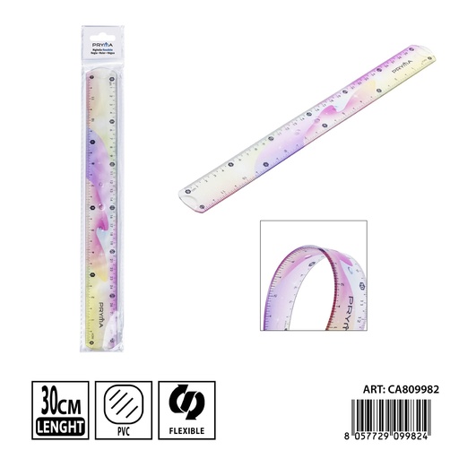 [0242229] Regla flexible de PVC (30 cm) - Accesorios de papelería