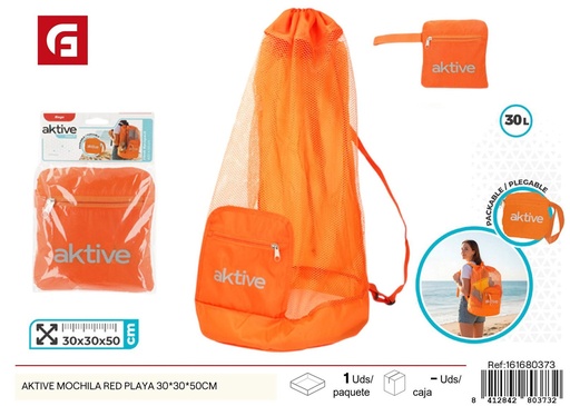 [161680373] Mochila de playa roja 30x30x50 cm - Accesorios de verano y mochilas impermeables