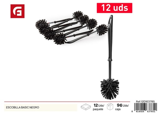 [120163785] Escobilla de baño básica negra - Productos de limpieza y accesorios
