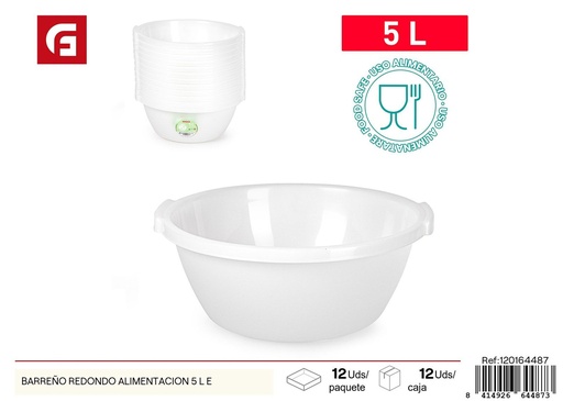 [120164487] Barreño redondo alimentario 5L - Cocina y almacenamiento