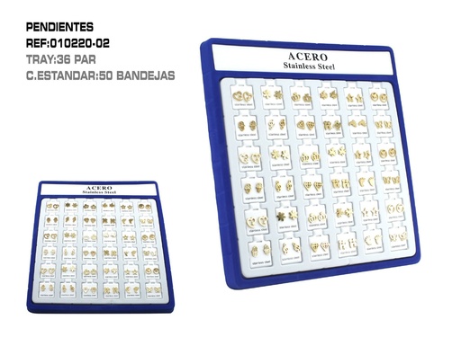 [010220-02] Paquete de pendientes 36pcs - Bisutería y accesorios de moda