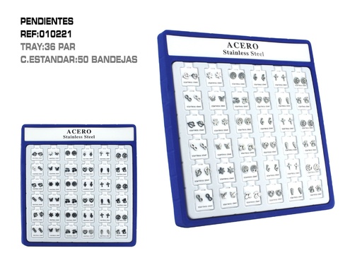 [010221] Paquete de pendientes 36pcs - Bisutería y accesorios de moda