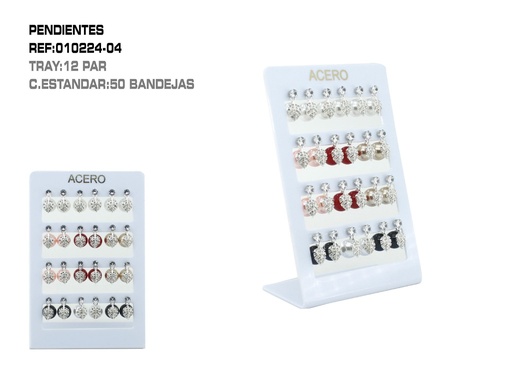 [010224-04] Pendientes expuestos 12 unidades - Bisutería elegante