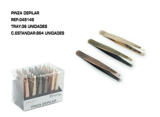 [045149] Pinza depilar 36 unidades - Herramientas de depilación
