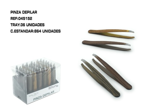 [045152] Pinza depilar 36 unidades - Herramientas de depilación