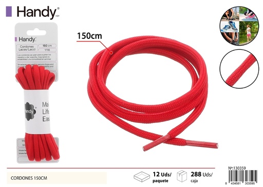 [130359] Cordones sólidos 150 cm tipo redondo Y037 - Accesorios para calzado