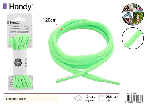 [130386] Cordones sólidos 120 cm tipo redondo Y057 - Accesorios para calzado