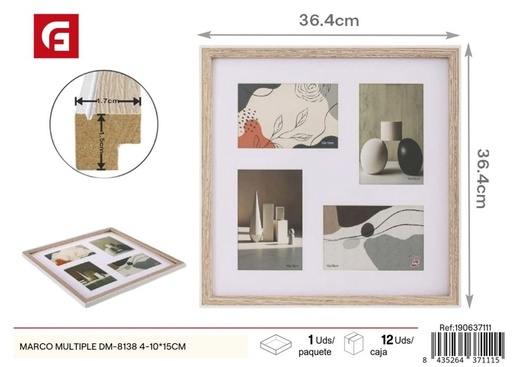 [190637111] Marco múltiple DM-8138 4-10*15 cm - Marco decorativo para fotos