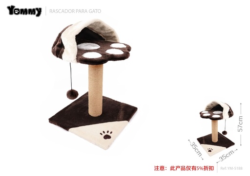 [YM5188] Rascador para gatos 35x35x57 cm - Accesorios para mascotas