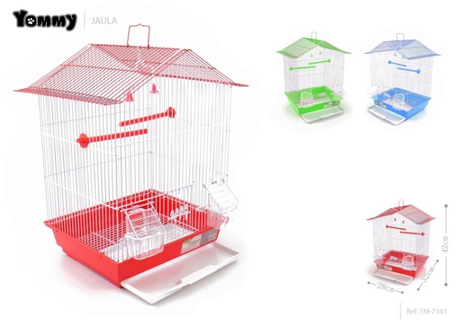 [YM7341] Jaula para mascotas multicolor 35x28x48 cm - Jaulas para mascotas