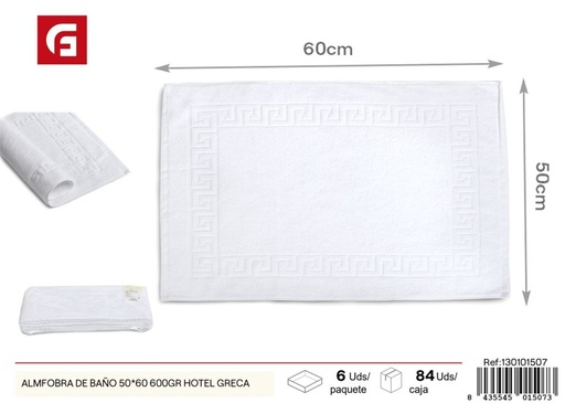 [130101507] Alfombra de baño greca hotel 50x60 cm 600 g - Textil de hogar
