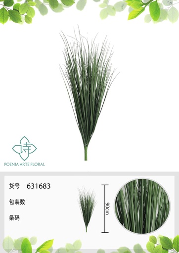 [631683] Follaje de hierba artificial de 90 cm - Decoración botánica