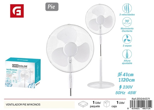 [201244371] Marcador de pie Ventilador modelo Mykonos NºRII-AEE: 8813 - Ventilador de pie