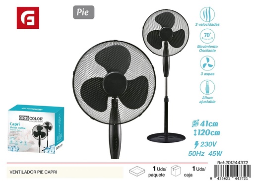 [201244372] Marcador de pie Ventilador modelo Capri NºRII-AEE: 8813 - Ventilador de pie