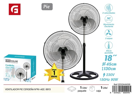 [201244499] Marcador de pie Ventilador modelo Cerdeña NºRII-AEE: 8813 - Ventilador de pie