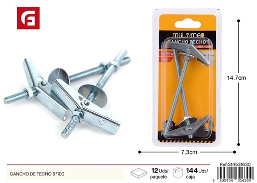 [314531630] Gancho de techo de 5x100 mm - Accesorios de ferretería