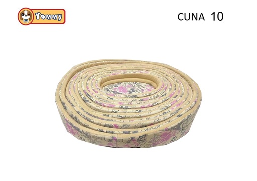 [YM2978G] Set de cuna para perro en lona de flores estampadas 68x58x16 cm - Accesorios para mascotas