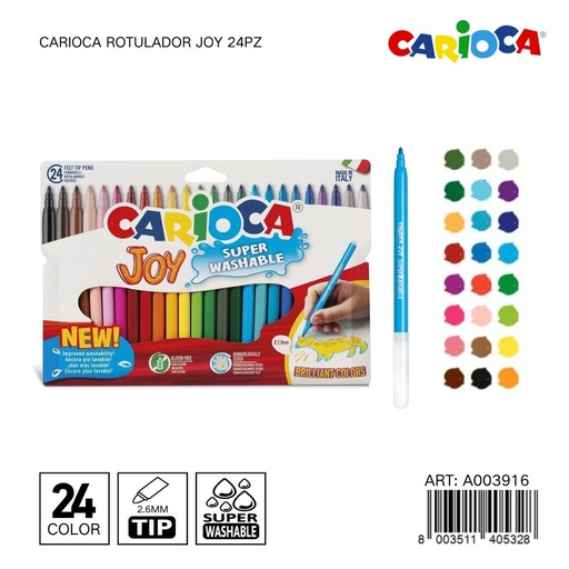 [A003916] Rotulador Carioaca Joy 24pz - Material escolar y papelería