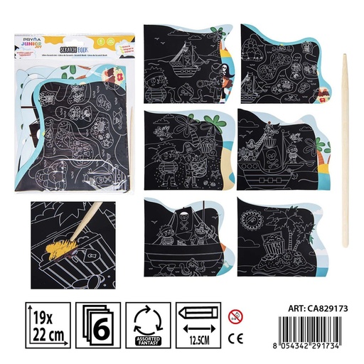 [0242632] Libro de scratch 19x22 cm 6FF - Material de manualidades