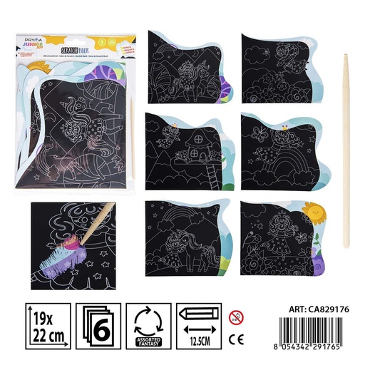 [0242635] Libro de scratch 19x22 cm 6FF - Material de manualidades