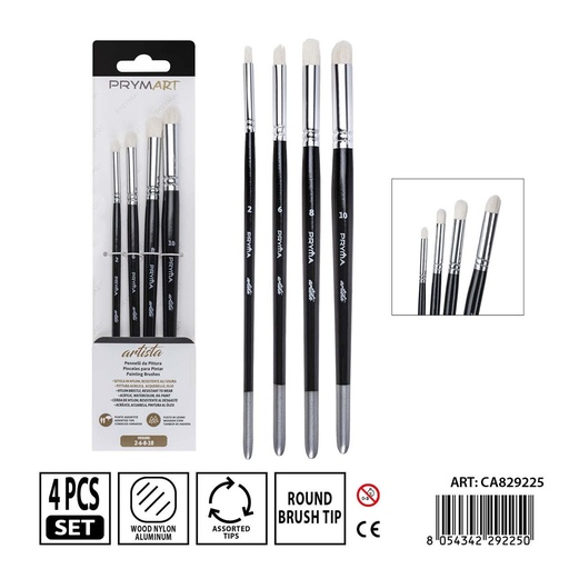 [0243061] Set de pinceles 4pzs UV alta gama (≈22cm) - Material de manualidades