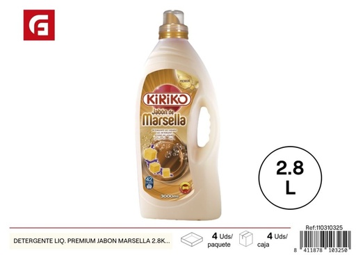 [110310325] Detergente líquido premium jabón marsella 2.8 kg Kiriko - Limpieza