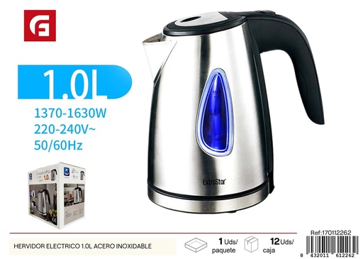 [170112262] Hervidor eléctrico 1L acero inoxidable - Electrónica y cocina