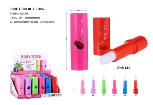 [A275-01] Protector labial 24 unidades - Cosméticos y cuidado personal
